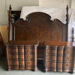 Solid Wood King Size Bed