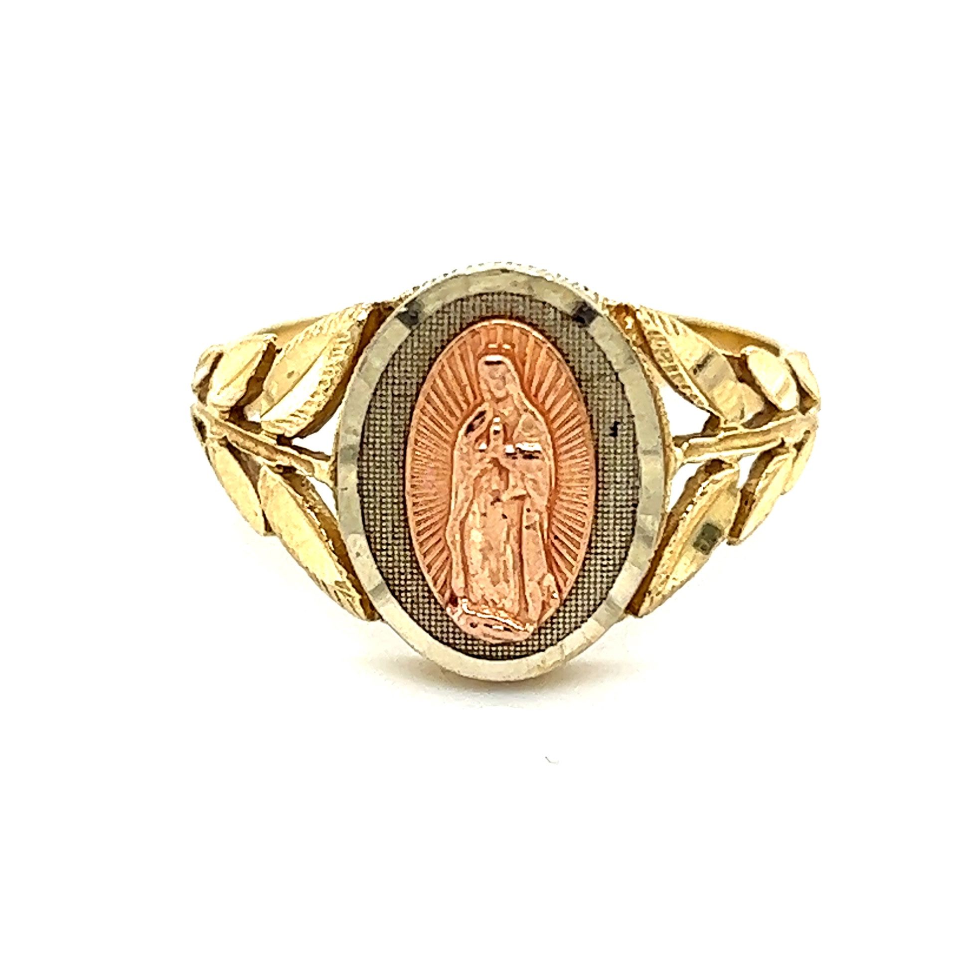 14k Gold Virgin Mary Ring