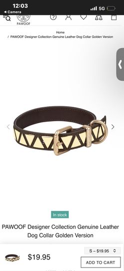 New In Box PAWOOF   Size  XL. Dog Collar Golden Version