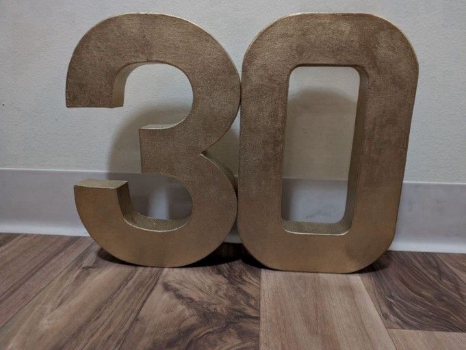 Large Gold Numbers Party Event Decor Photo Booth