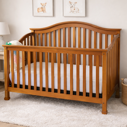 Solid Wood Baby Crib + Mattress Included – Excellent Condition