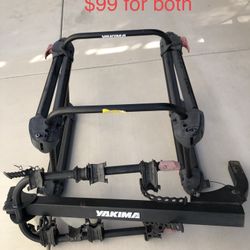 Yakima 4 bikes w/locking hitch plus ski/snowboard holder