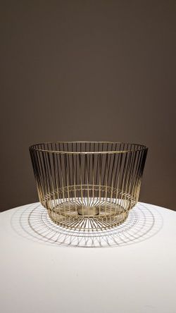 Threshold 18" x 11" Gold Metal Wire Basket