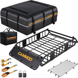 54"x34" Roof Rack Basket Removable Fairing & Support Bars for Kayaks All-In-One