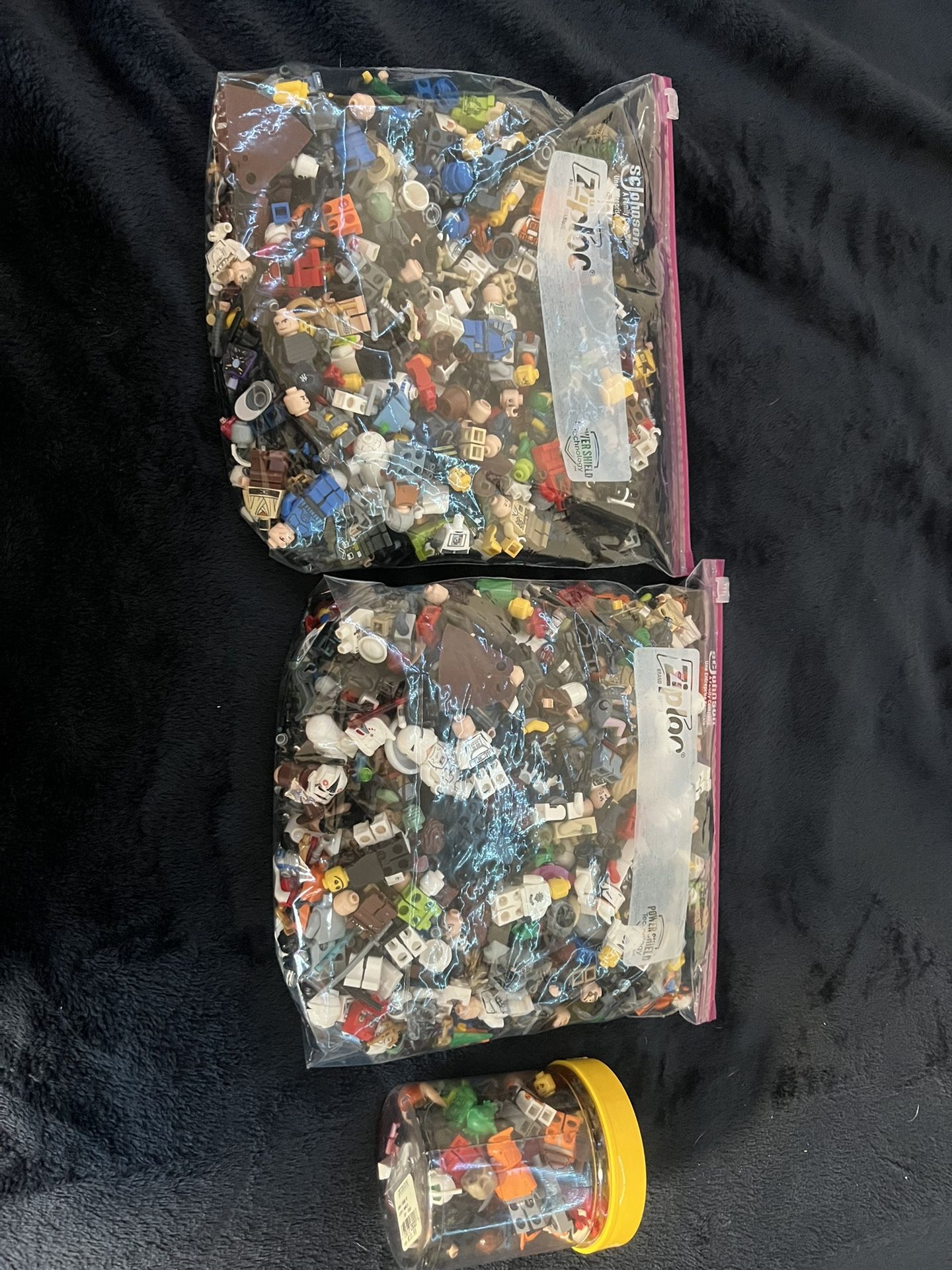 2 Bags Of Starwars Lego And Lego Ninjago Mini figures