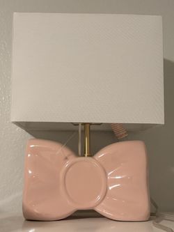 Pink Bow Lamp 