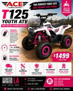 🔥 ACE T125 YOUTH ATV - ONLY $1499 + TAX & FEES 🔥