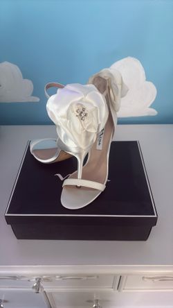 White open toe high heel