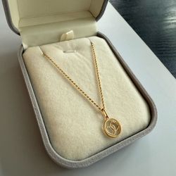 Delicate 18 K Gold Double Heart Necklace