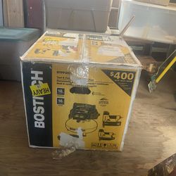 Bostitch Compressor With Two Finish Nail Guns