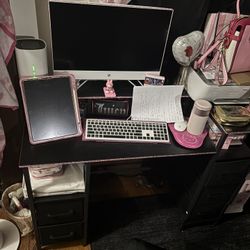 47inch Computer Desk And LED Lights 