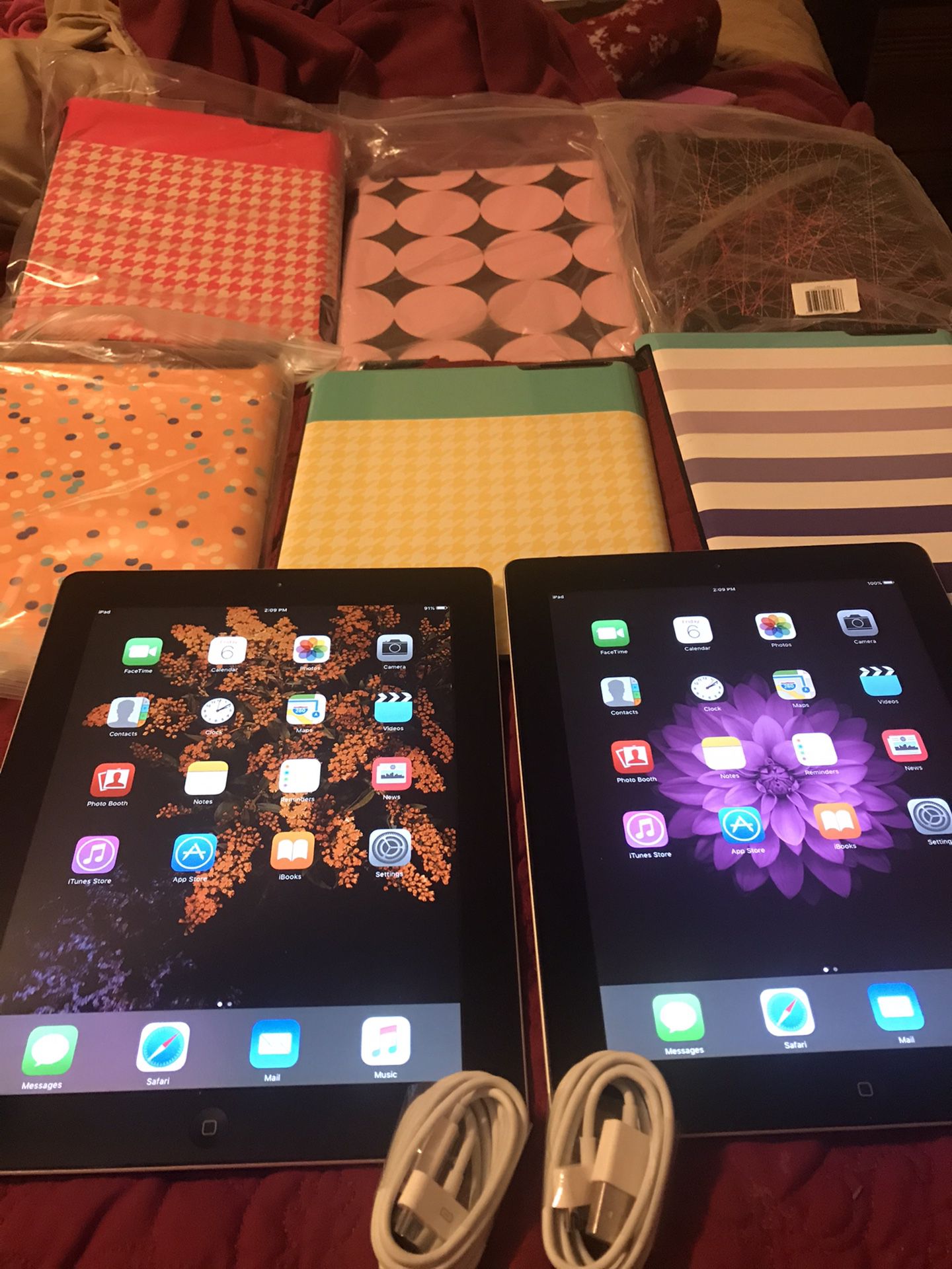 Bundle of two I Pad 2”s with case and chord