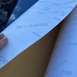 Fine Sand Paper Peel Offf For Cutting Out 5 Or 6 Inch Discs