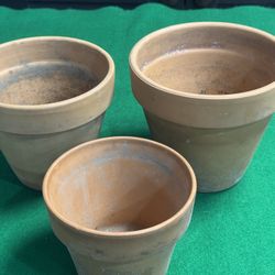 Three Flower Pots For $3