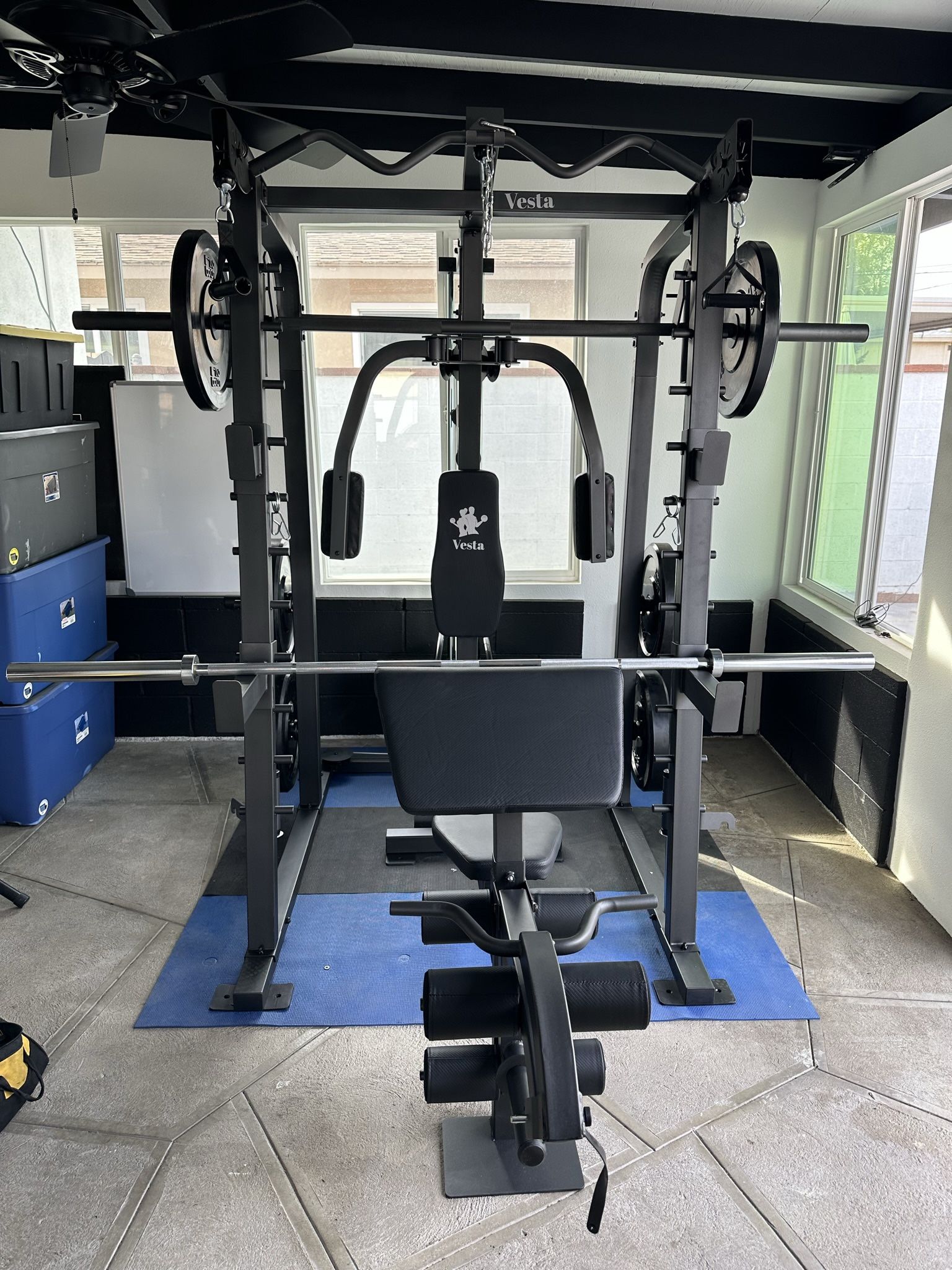 Smith Machine SM2001/FID Adj Bench/Gym Equipment/Fitness/Squat Rack/‼️⭕️WEIGHTS AND BARBELL SOLD INDIVIDUALLY ⭕️‼️FREE  DELIVERY🚚  