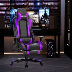 New GTPLAYER Gaming Chair with Footrest Speakers Video Game Chair Bluetooth Music Heavy Duty Ergonomic Computer Office Desk Chair  New in box GT890MF6
