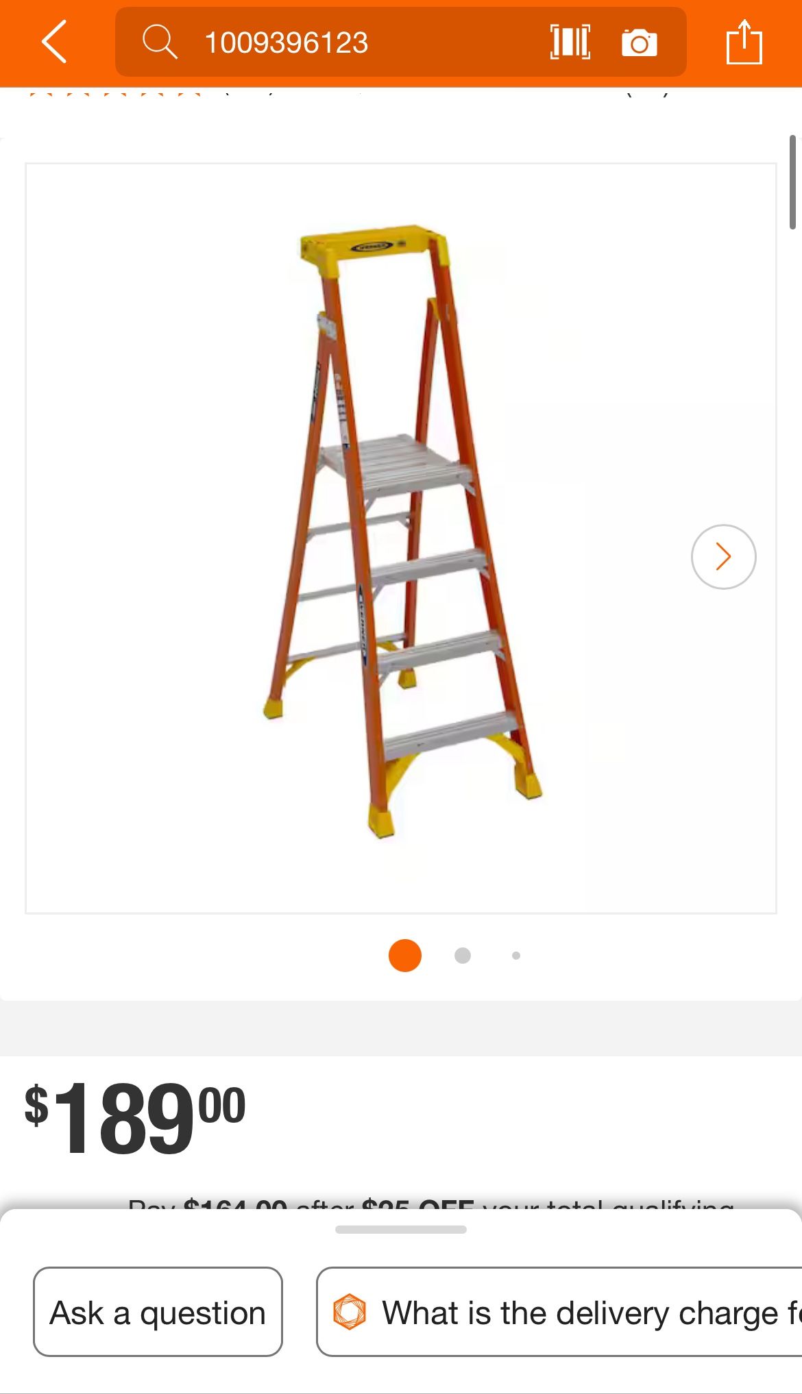 Step Ladder (10 ft. Reach Height) with 300 lbs. Load Capacity