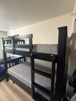 Twin Fully Wood Bunk Beds