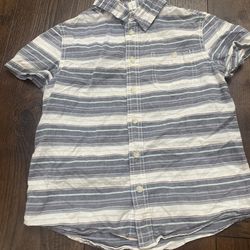 Boys blue striped button shirt size 7/8 By Cherokee #9