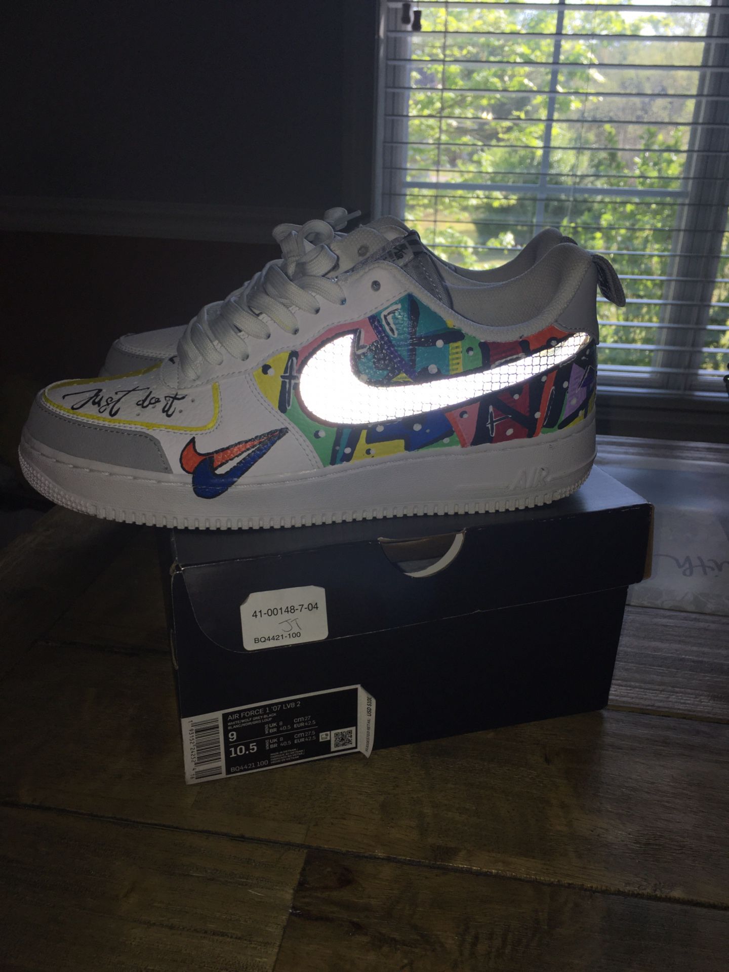 Air Force 1 ‘07 LV8 2 White Wolf grey-black (custom)