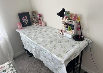 Large Table/Sewing Table With drawers and shelf