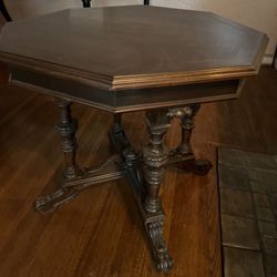 Elegant Authentic Antique Wood End Table