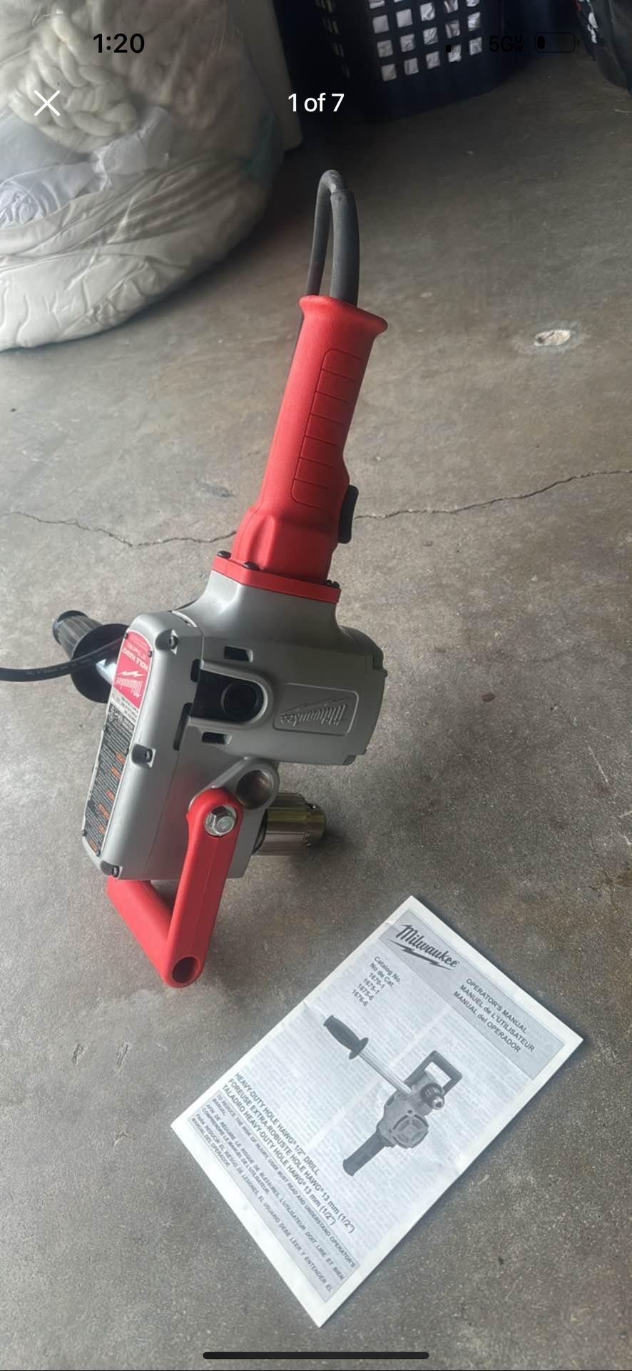 7.5 amp in hole Hawg Heavy Duty  Drill (brand new)