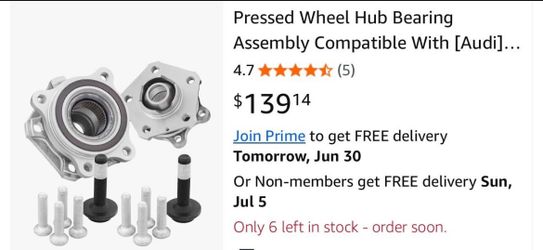 2 x Front Pre-Pressed Wheel Hub Bearing Assembly