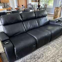 2 Piece Reclining Couch And Loveseat Black