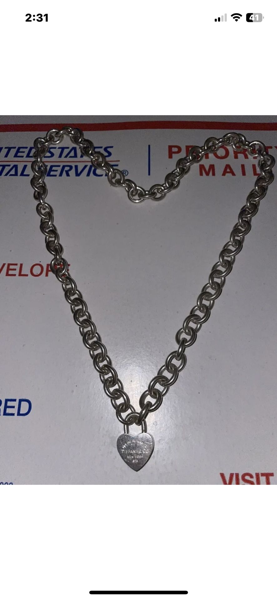 Tiffany & Co. Return to Tiffany Heart Tag 16 in Toggle Closure Necklace with...