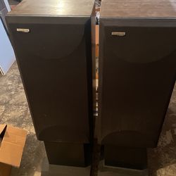 Vintage Bose Omni Vector With Stands Need Woofers Rebuilt 