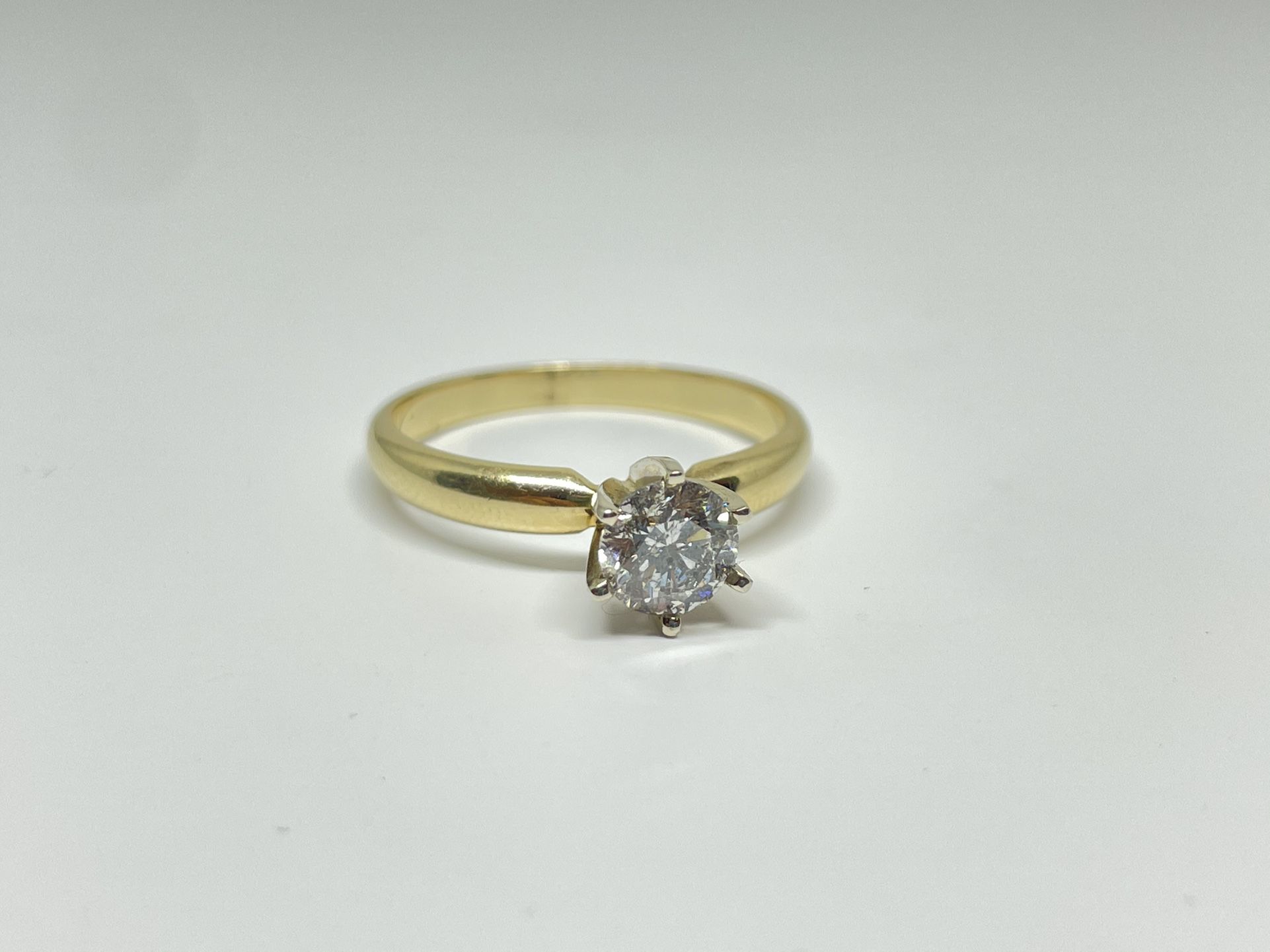 14k Yellow Gold Solitaire Ring w/ over 1/2 carat diamond