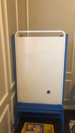 White Board with shelves