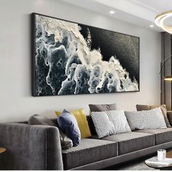 Wall Art Abstract Seascape Artwork Ocean Waves Art Sea Landscape 