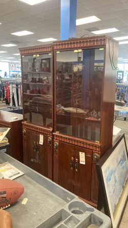 Bookcase with glass doors 3 pc