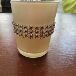 🕯Candle Holders —  White Rhinestone Wrap