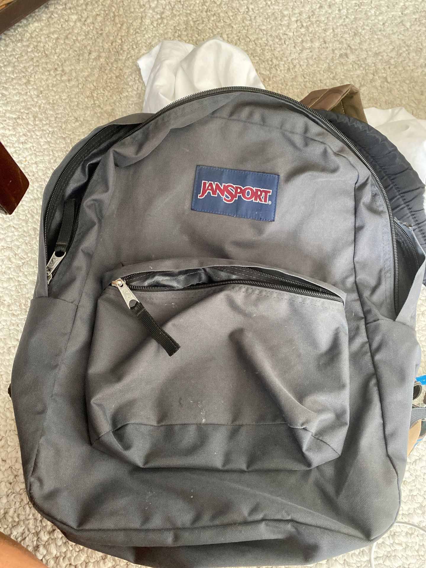 Grey Jansport backpack