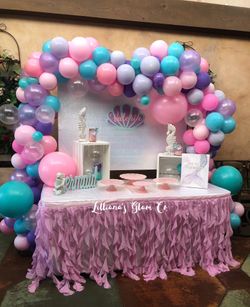 Party decorations-balloon garlands and backdrops