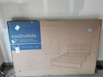 Roslindale Model H Steel Platform Bed Frame Queen