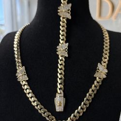 Set De Cadena Y Pulsera 