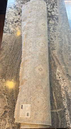 New Allen+Roth with StainMaster Sapphire Petals 5x8ft Loomed Polypropylene Blue Rectangular Indoor Rug