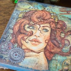 Aviation Steampunk Refinished Cigar Jewelry Trinket Box