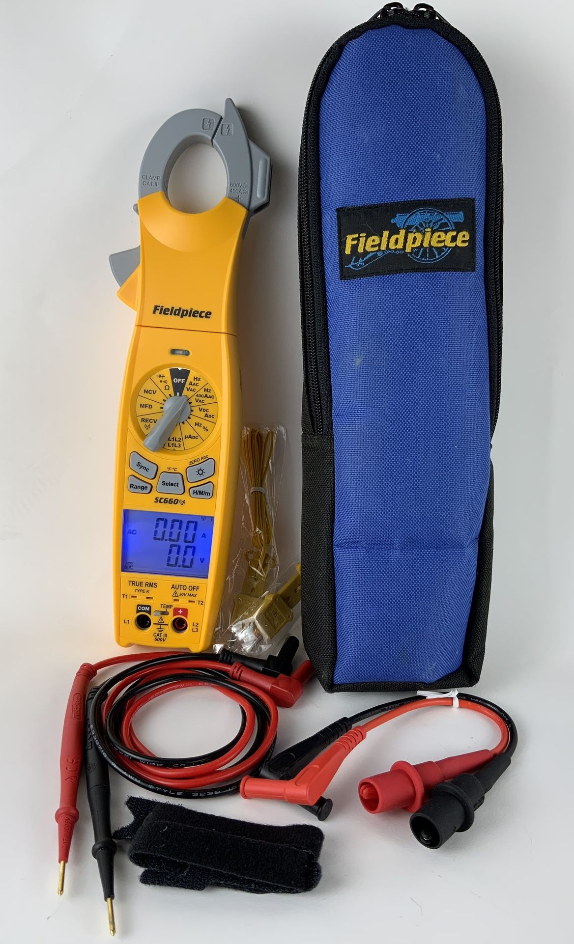 Fieldpiece - SC660 - Wireless - True RMS - Clamp Meter with Case, Leads Etc….
