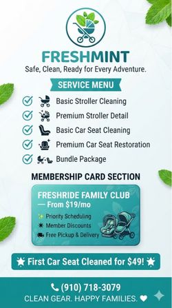 Baby gear cleaning by FreshMint