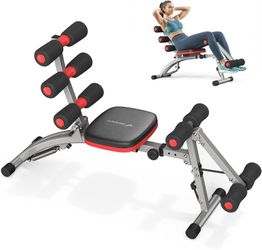 MERACH Ab Machine, Multi-Functional Adjustable Ab Trainer, Ab Workout Bench for Home Gym, Sit Up Machine for Abdominal, Exercise Chair for Full Body W