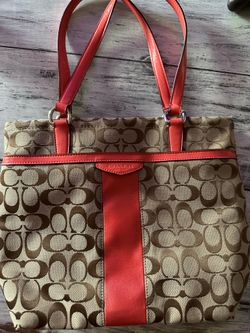 Authentic Coach Signature Tote Bag