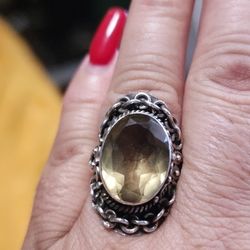 Citrine Ring 925