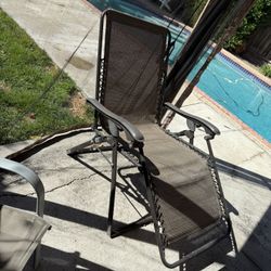 2 Outdoor Patio Reclining Chair 