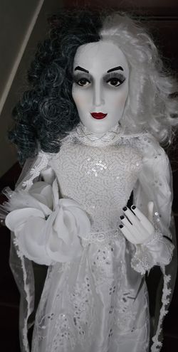 Gothic Bride Doll 36" Halloween White Wedding Dark Cruella Monster NEW