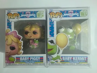 Funko Pop Disney Muppet Babies Baby Kermit 1696 Baby Piggy 1697 2 Pack Lot